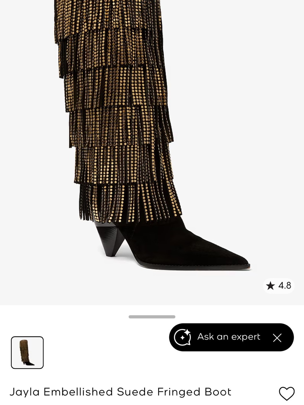 Michael Kors Jayla Fringe Suede Boot NWT - 6 US